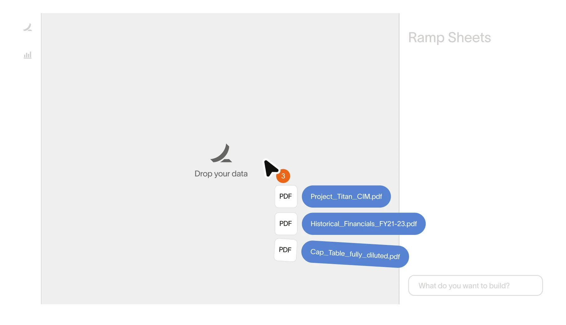 Ramp Sheets chat interface for document analysis