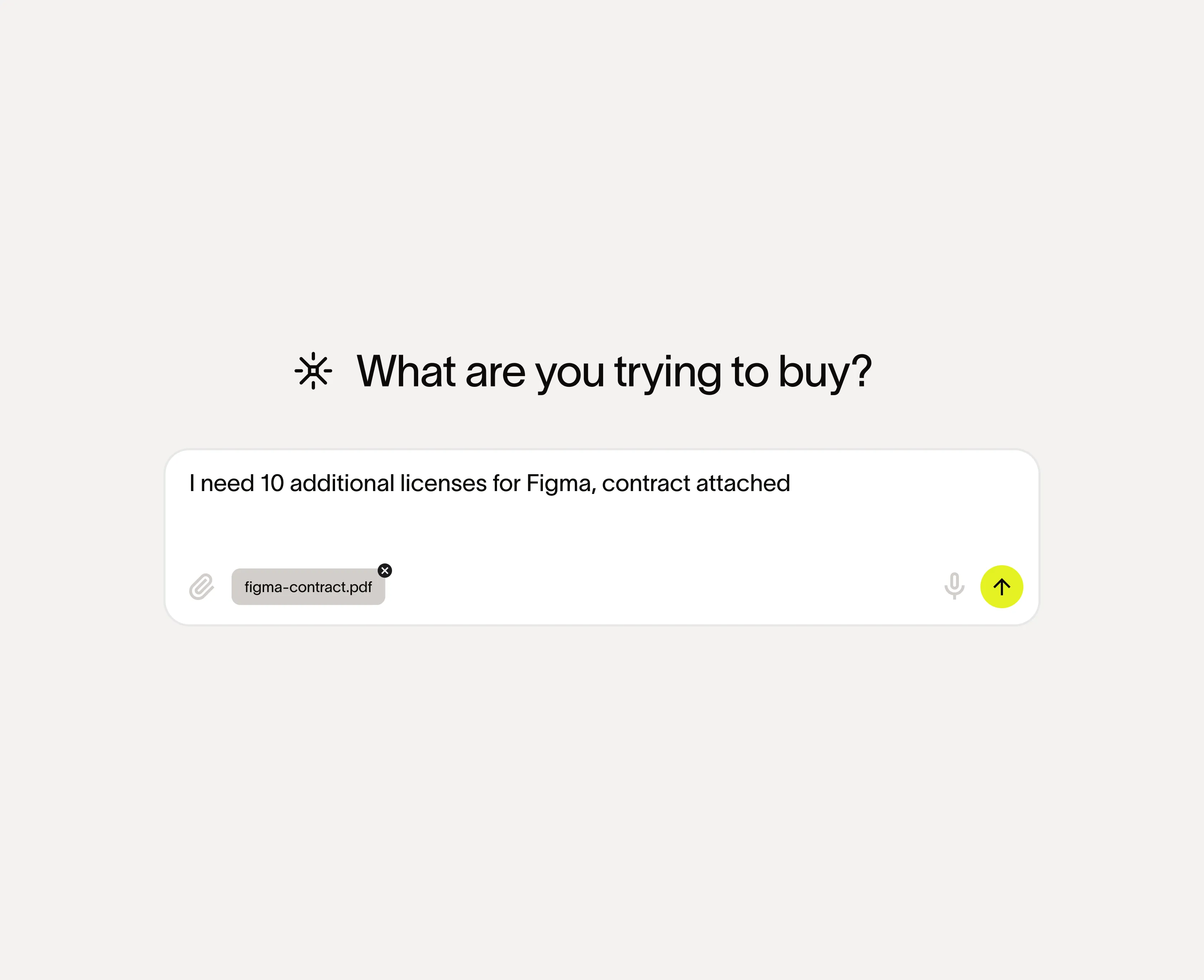 Skip the form. Say what you need