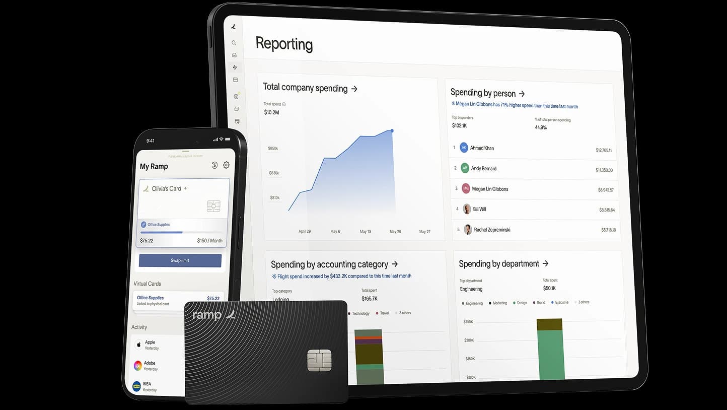 Ramp on mobile, desktop, and Ramp card