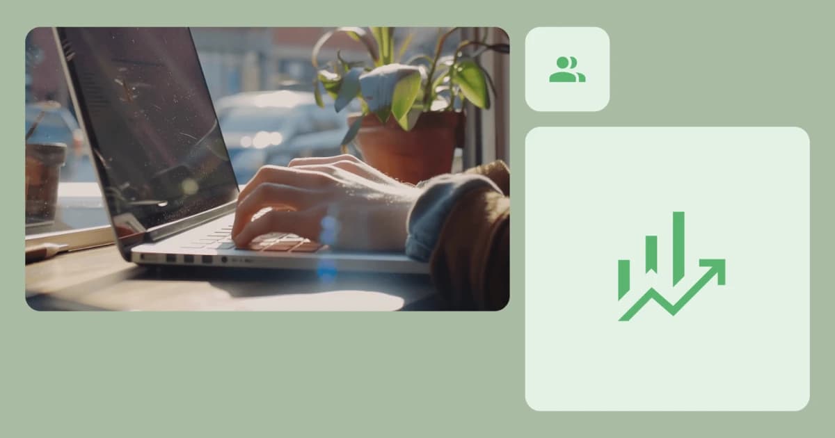 person typing on a laptop