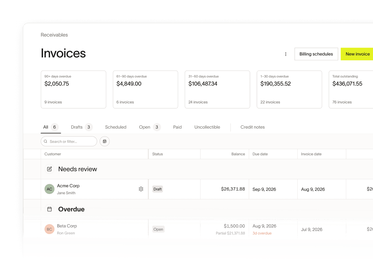 Create an invoice from a contract in Ramp