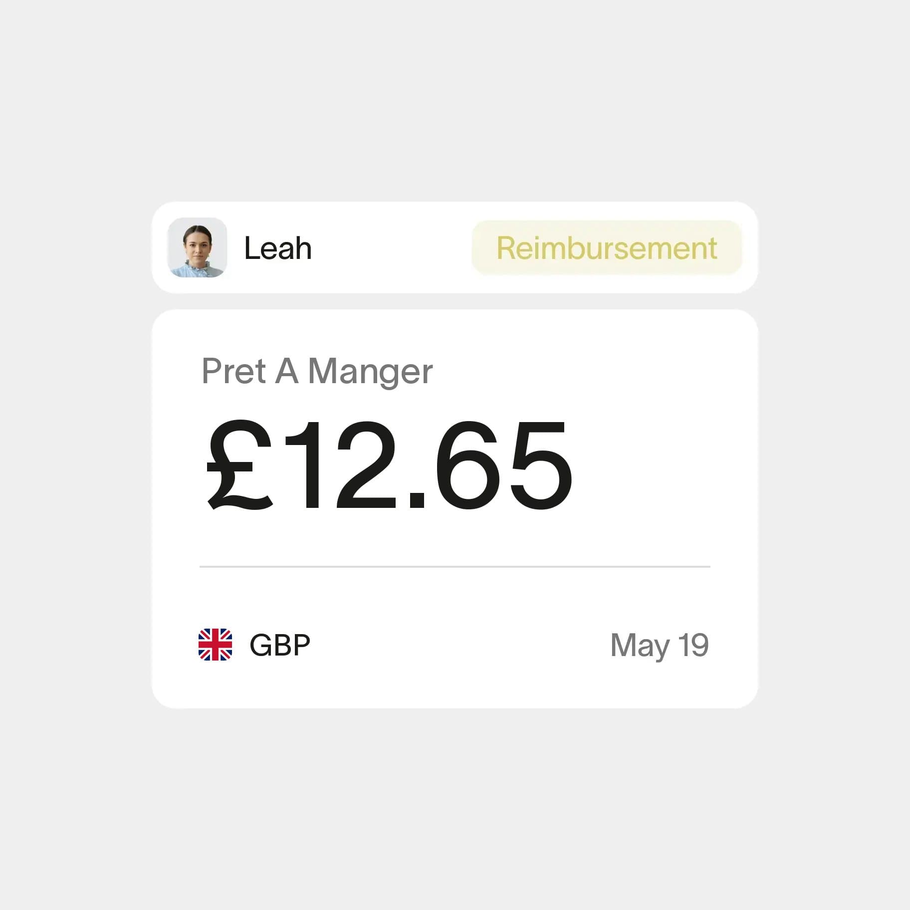 Expenses and reimbursements in seconds.