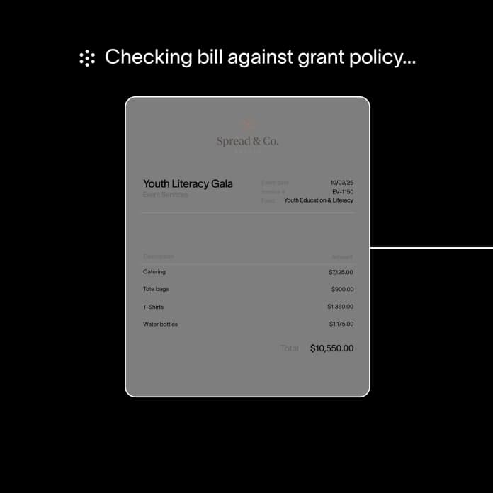Ramp checking a bill against grant policy