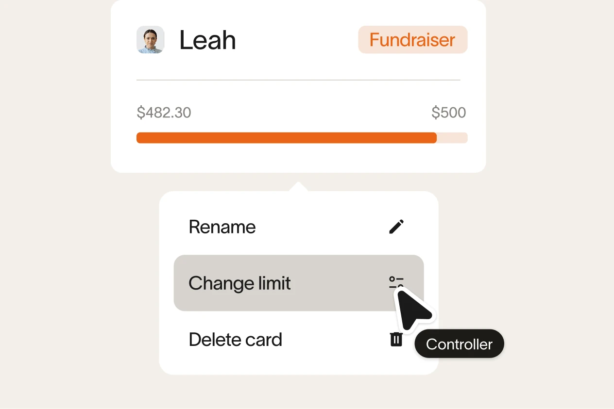 Card limit controls in Ramp