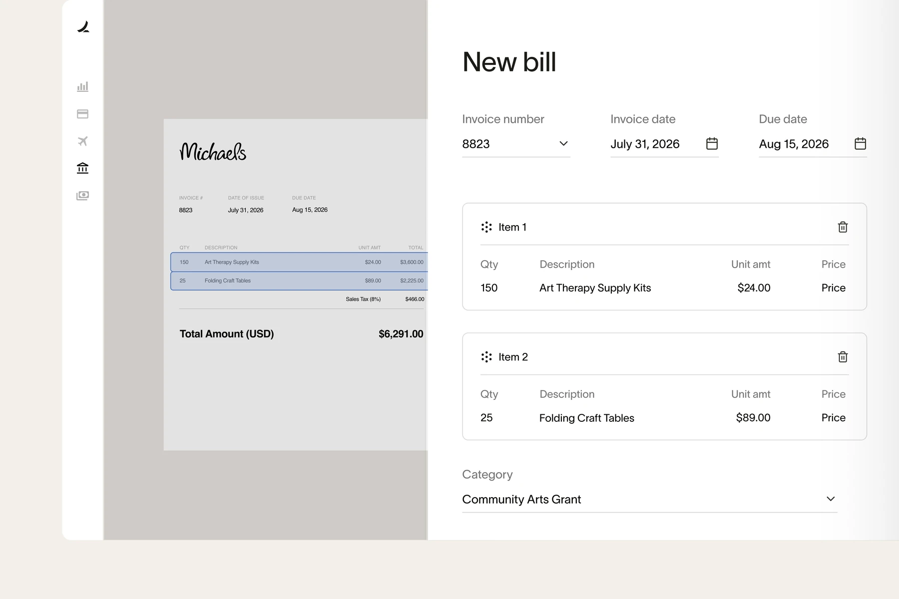 New bill being processed in Ramp