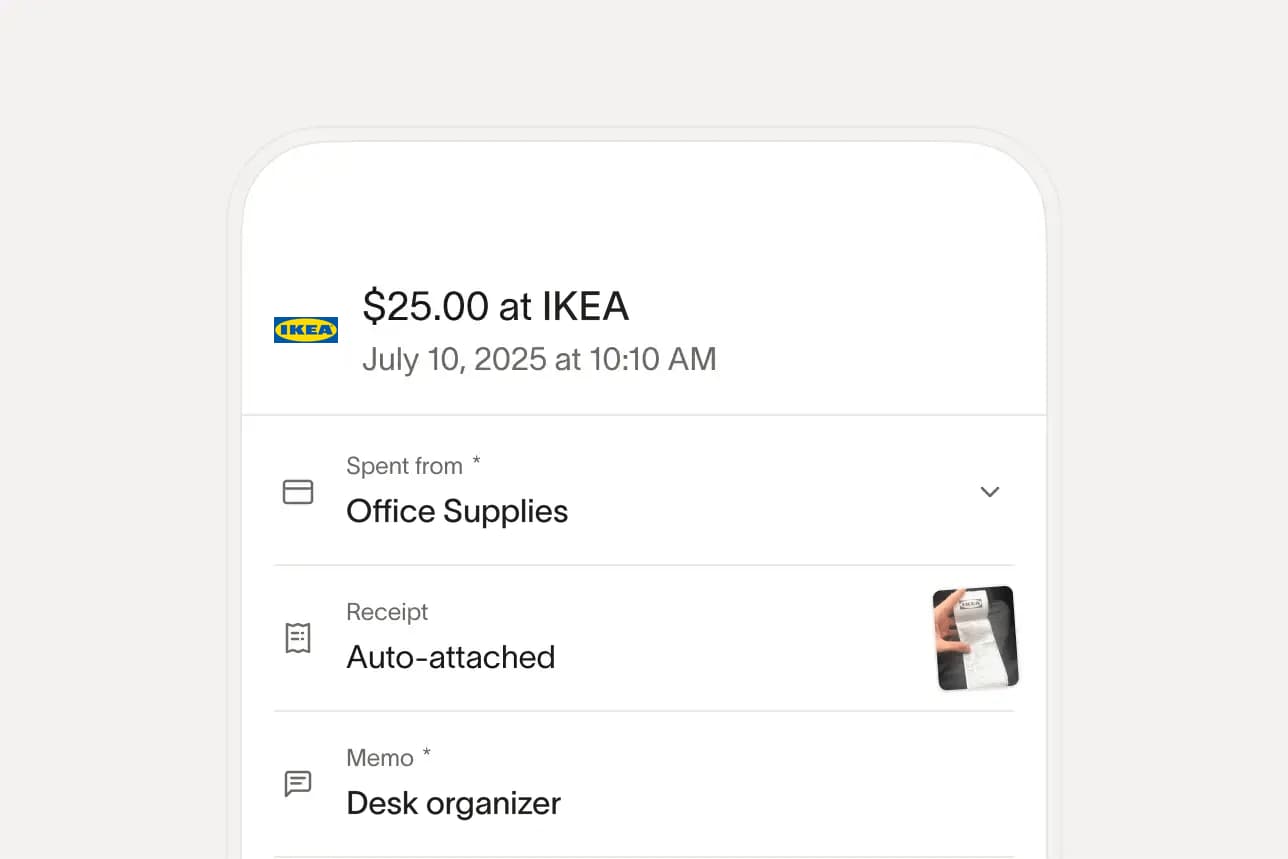 Capture receipts in real time.