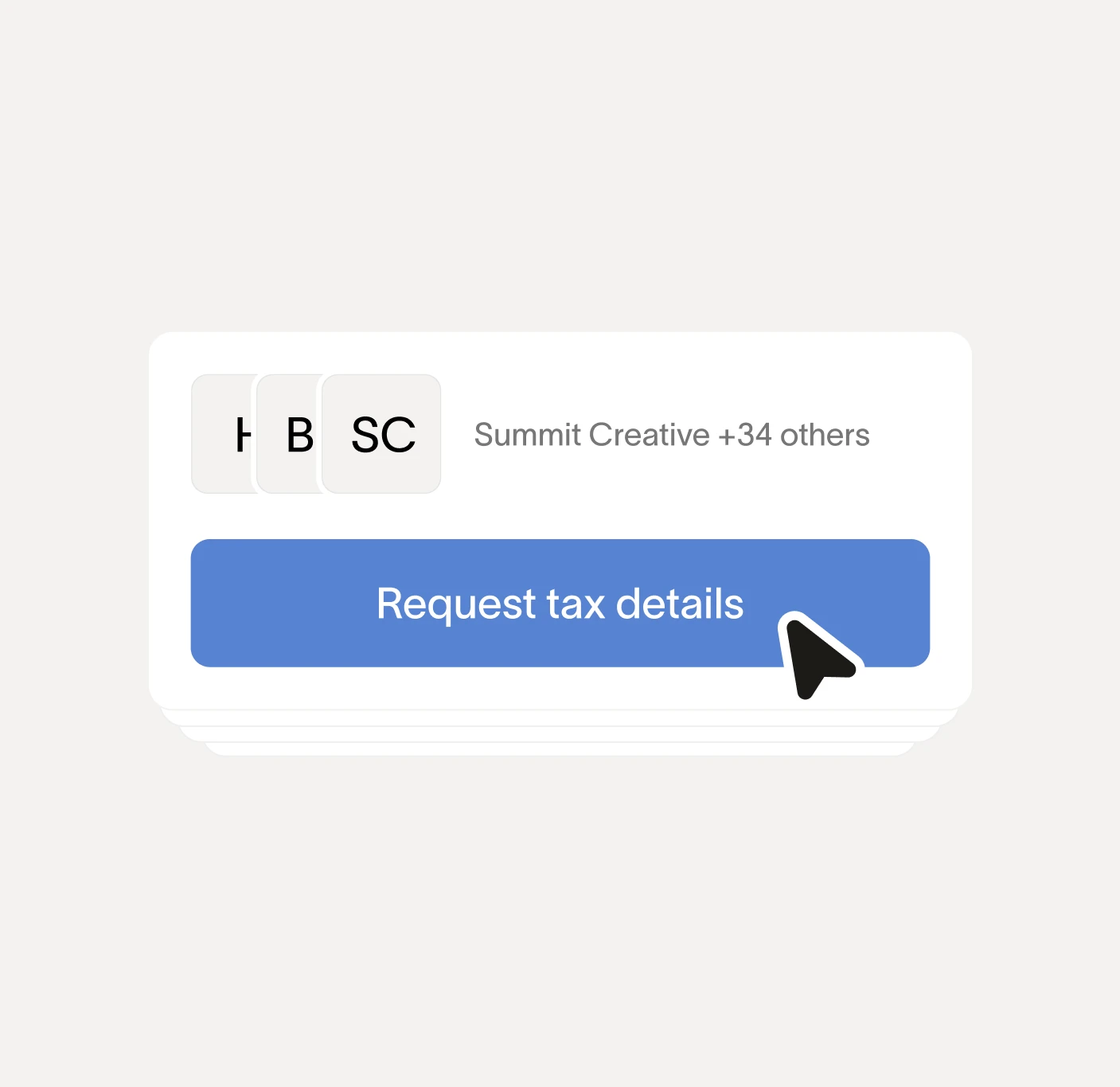 Request tax details from vendors