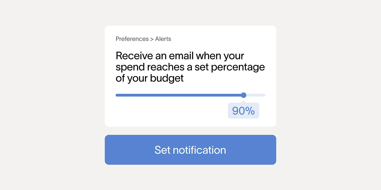 Budget guardrails configuration