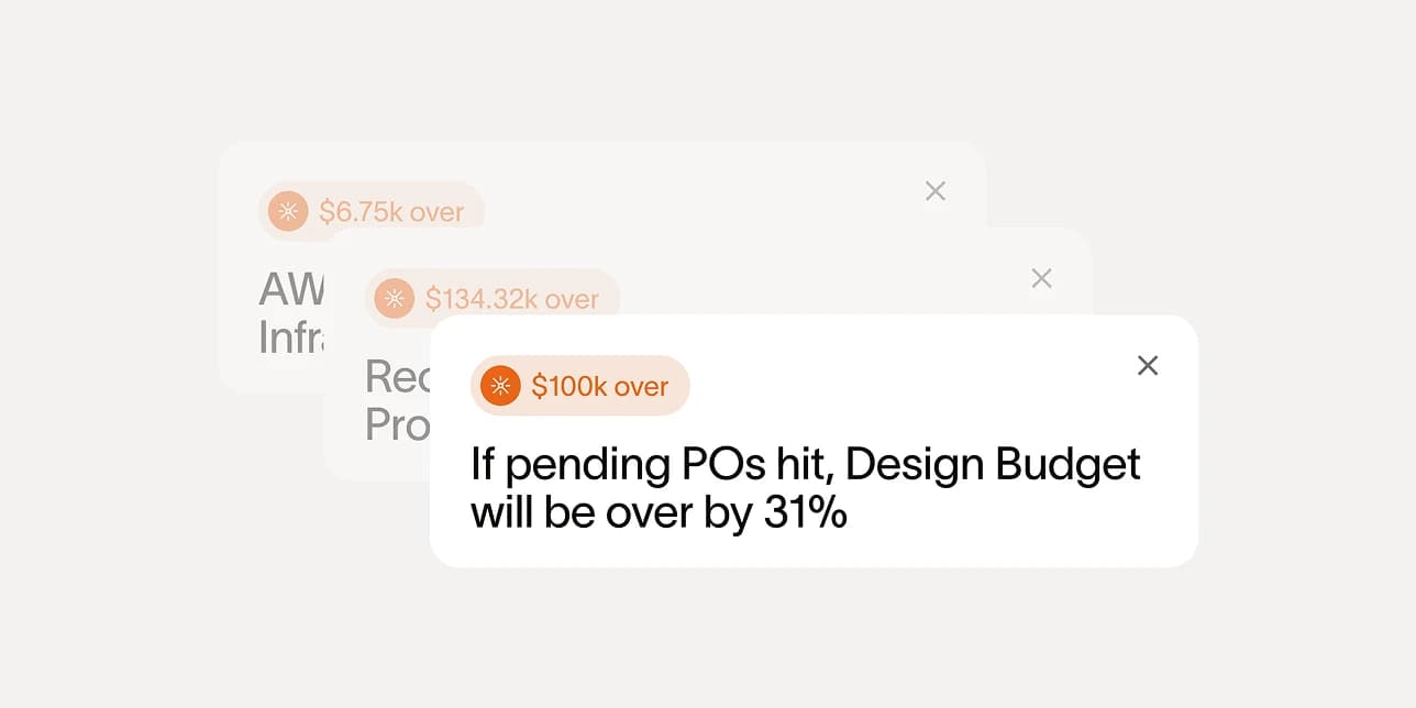 Overspend alert notification