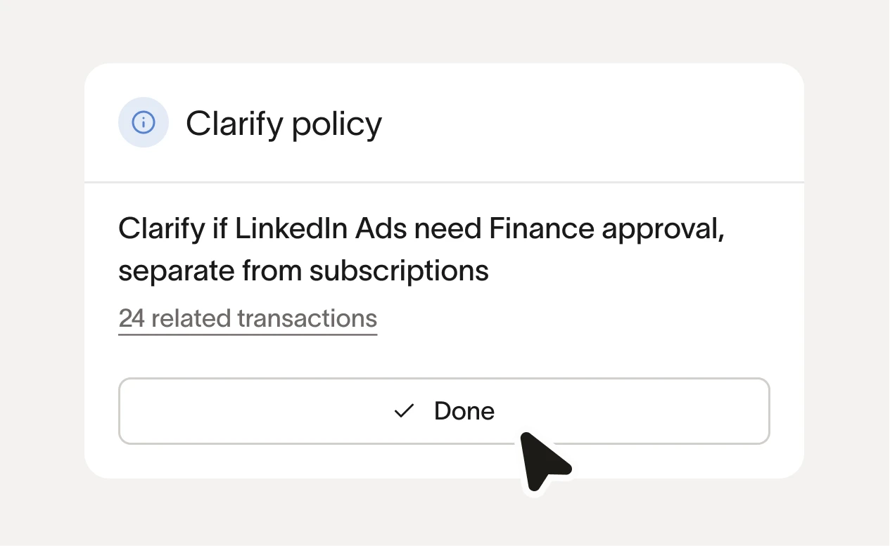 Set policies that evolve over time