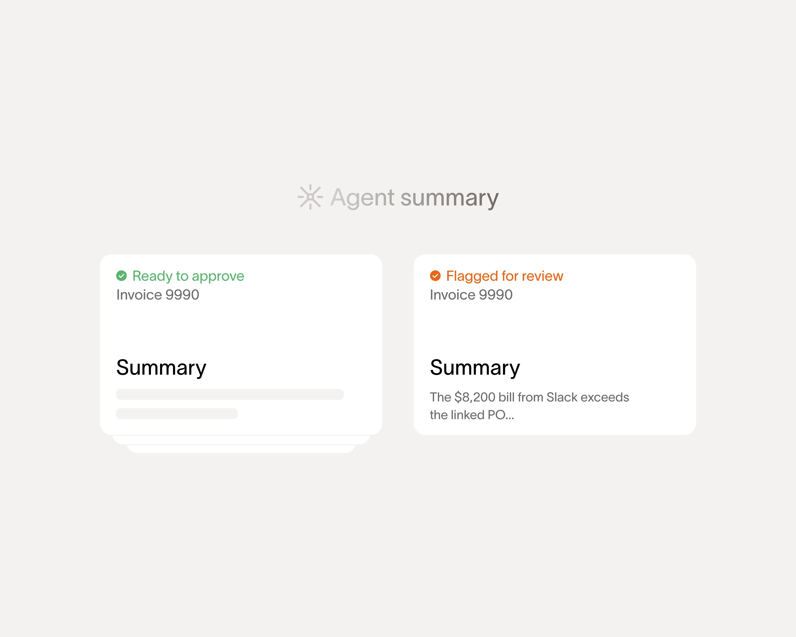 Bill approval recommendations