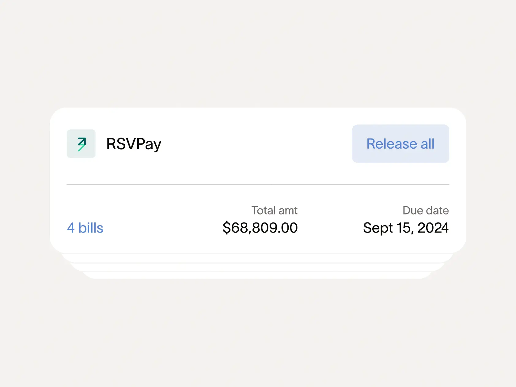 Pay 5 bills (or 5000) with the same effort.