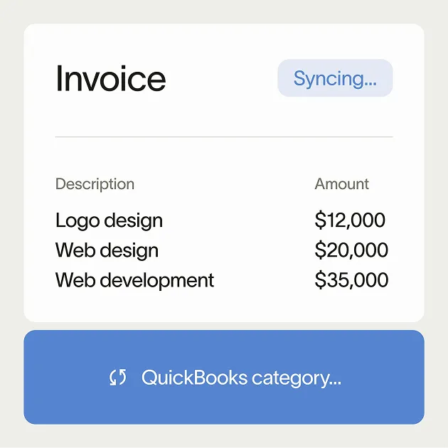abstract graphic of an invoice syncing with an ERP