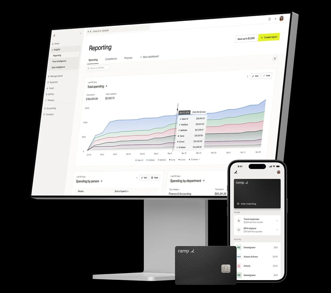 Ramp on mobile, desktop, and Ramp card