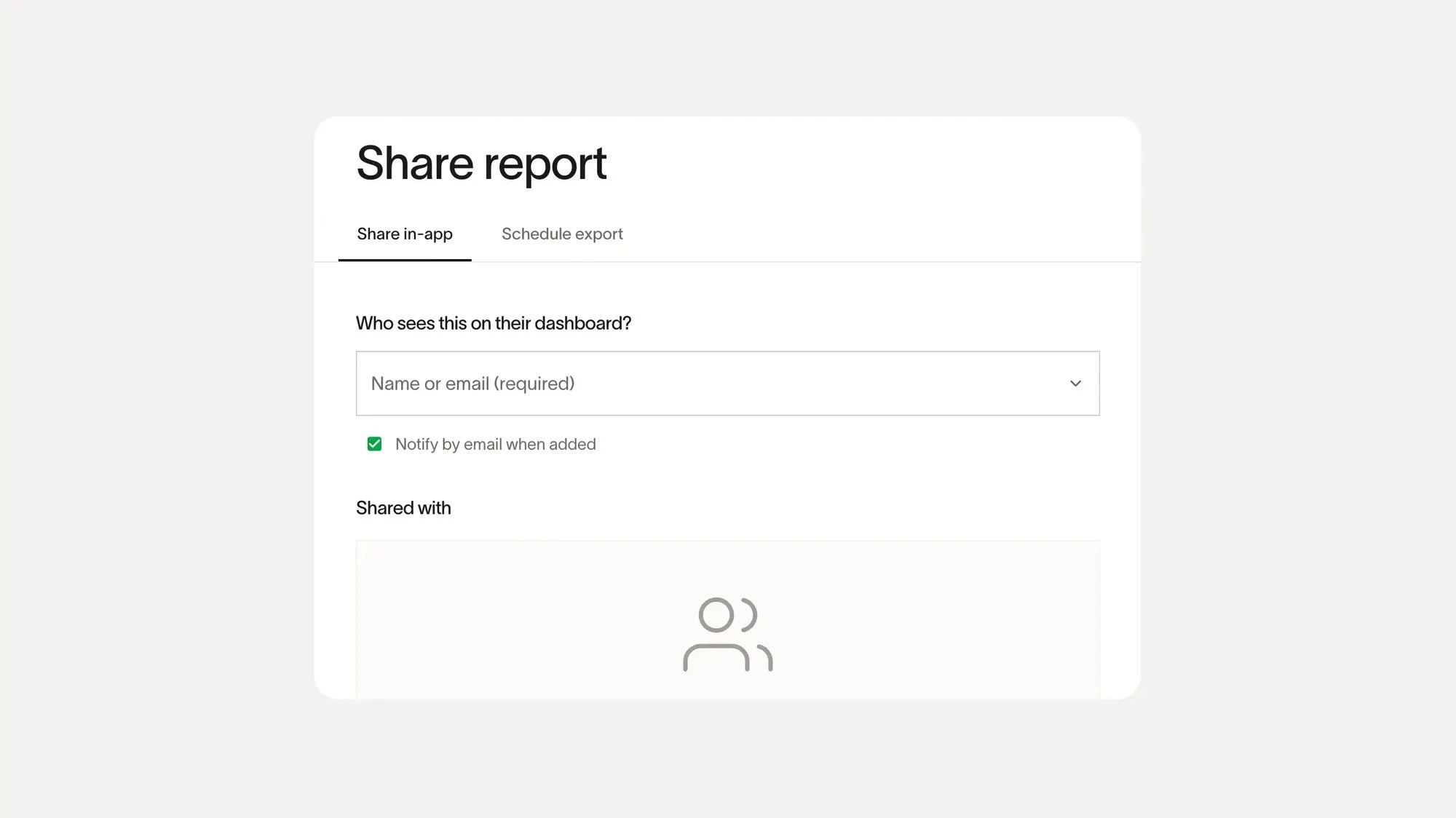 Share a report in Ramp