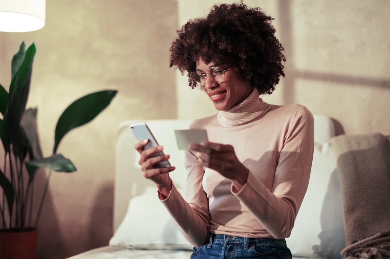 corporate card, tablet, and phone