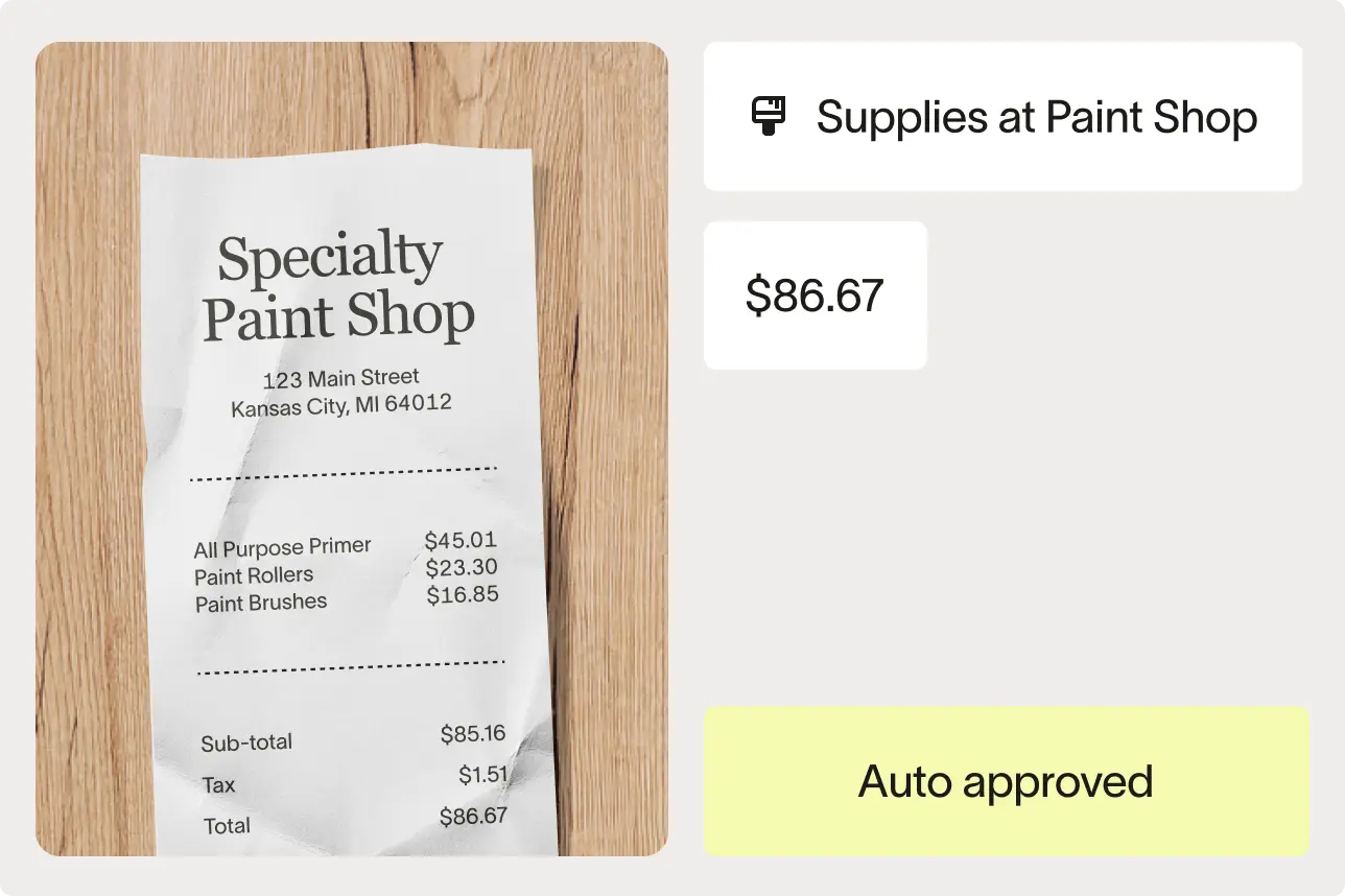 Ramp receipt capture for employee expenses