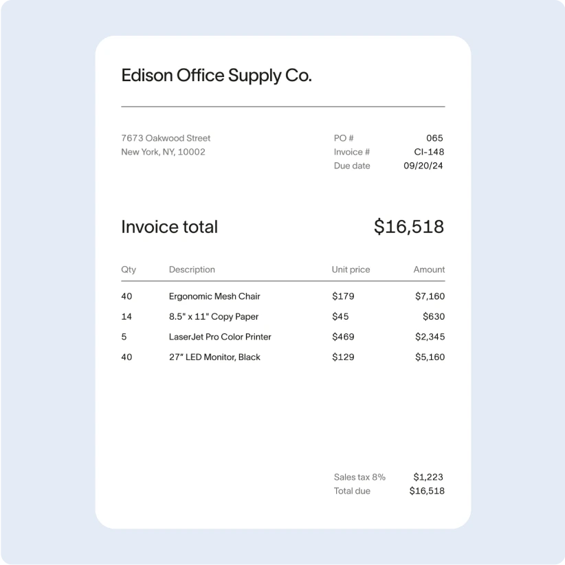 Procure it all, and pay in one place