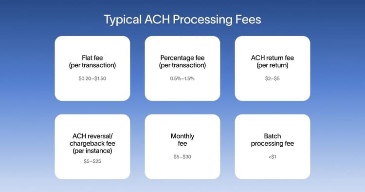 A guide to ACH processing fees: Costs and comparisons